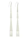 Isabel Marant Hanging Geometric Metallic Earrings In Silver
