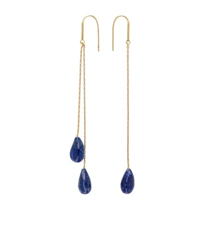 Isabel Marant Gold Small Gem Earrings In 30na Navy