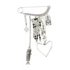 Isabel Marant Pendant Brooch With Charms And Crystals In Metallic
