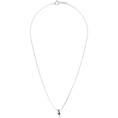 Isabel Marant Pendant Necklace In Black/silver