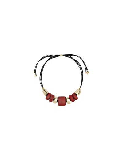 Isabel Marant Pendant Necklace In Henna/light Brass