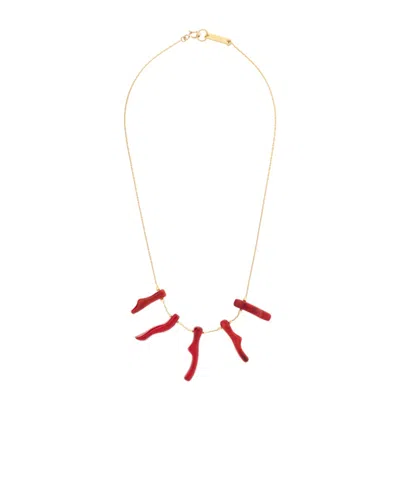 Isabel Marant Embellished Stone Necklace In Multi
