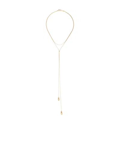 Isabel Marant Shiny Day Double Wrapped Long Necklace In Yellow