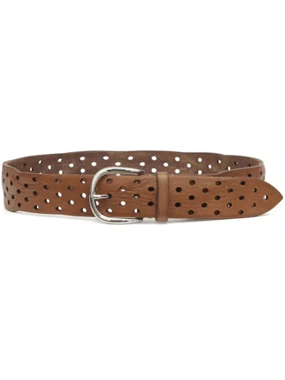 Isabel Marant Perforated-detail Belt In Brown
