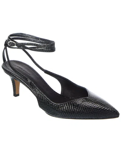 Isabel Marant Pesar Snake-embossed Leather Pump In Black