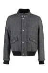 Isabel Marant Peter Wool Bomber Jacket In Blue