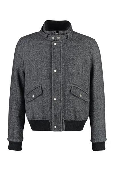 Isabel Marant Peter Wool Bomber Jacket In Blue