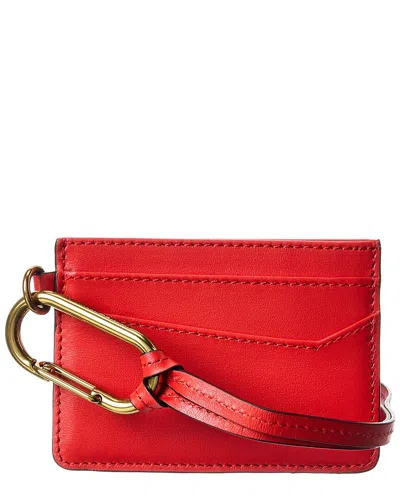 Isabel Marant Petite Maroquinerie Leather Card Case In Orange