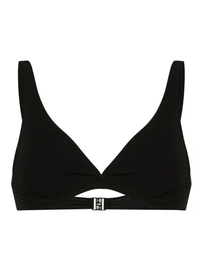 Isabel Marant Petra Plunging Bikini Top In Black