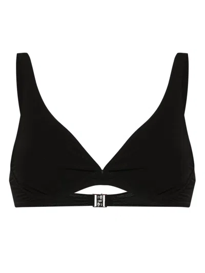 Isabel Marant Petra Plunging Bikini Top In Black