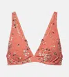 Isabel Marant Petra Printed Bikini Top In Pink