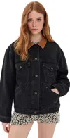 Isabel Marant Petunia Denim Jacket In Black