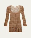 Isabel Marant Pia Viscose Blend Crochet Mini Dress