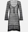 Isabel Marant Pia Crochet Minidress In Black