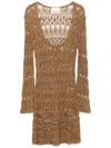 Isabel Marant Pia Mini Dress In Gold