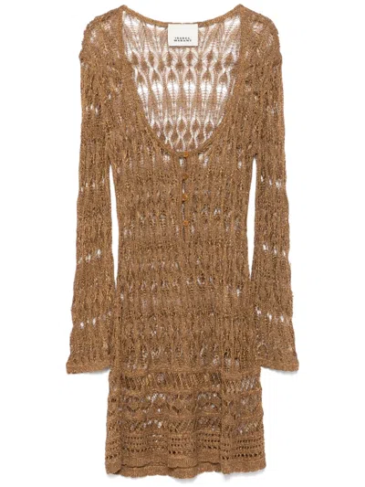 Isabel Marant Pia Mini Dress In Gold