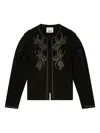 Isabel Marant Pietra Stud-embellished Velvet Jacket In Black