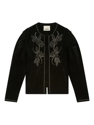 Isabel Marant Pietra Embellished Jacket In Black