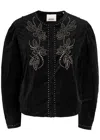 Isabel Marant Pietra Stud-embellished Velvet Jacket In Black