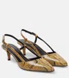 Isabel Marant Pilia Leather Slingback Pumps In Neutrals