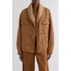 Isabel Marant Pimia Faux Shearling Lined Trucker Jacket In Brown