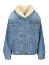 Isabel Marant Pimia Oversized Fleece-lined Padded Denim Jacket In Blue
