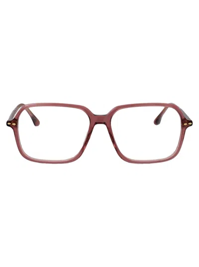 Isabel Marant Pink Acetate Glasses In Burgundy