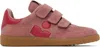 Isabel Marant Low Top Suede Sneakers In Faded Pink/red