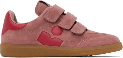 Isabel Marant Pink Beth Sneakers In Faded Pink/red