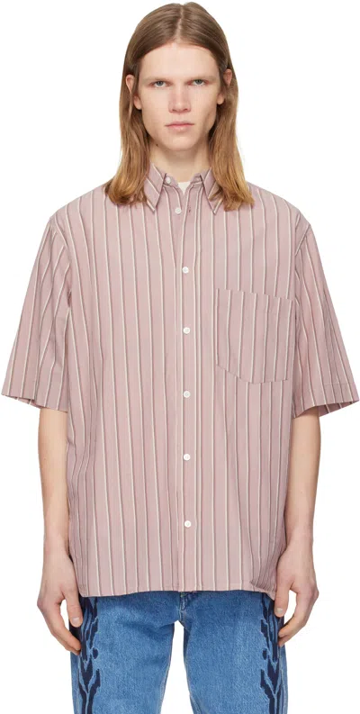Isabel Marant Labilio Stripe Shirt Greyish Pink In Neutral