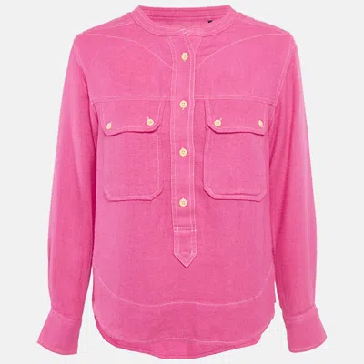 Isabel Marant Pink Silk Button Front Shirt