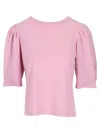Isabel Marant Pink Solid Round Neck T-shirt In Pink