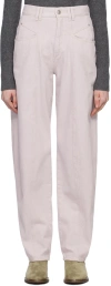Isabel Marant Pink Vetan Jeans In 40pi Pale Pink