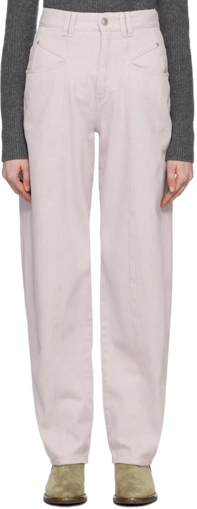 Isabel Marant Pink Vetan Jeans In 40pi Pale Pink