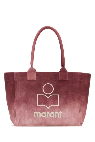 Isabel Marant Pink Yenky Top Zip Large Tote In Black