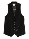Isabel Marant Weste Mit Nadelstreifen In Black