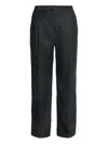Isabel Marant Pinstripe Pleated-front Trousers In Black