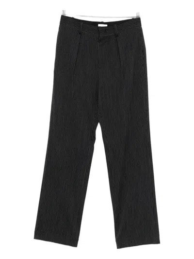 Isabel Marant Pinstripe Pleated Trousers In Black