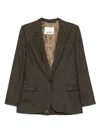 Isabel Marant Pinstripe Single-breasted Blazer In Brown
