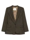 Isabel Marant Pinstripe Single-breasted Blazer In Brown