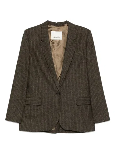 ISABEL MARANT PINSTRIPE SINGLE-BREASTED BLAZER