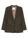 Isabel Marant Pinstripe Single-breasted Blazer In Black