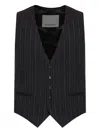 Isabel Marant Pinstripe Sleeveless Waistcoat In Black