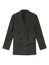 Isabel Marant Double-breasted Tailored Blazer In Gray