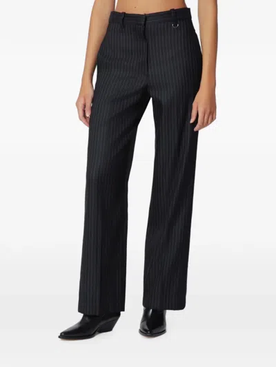 Isabel Marant Pinstripe-pattern Trousers In Black