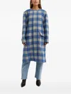Isabel Marant Plaid-pattern Wool Coat In Blue