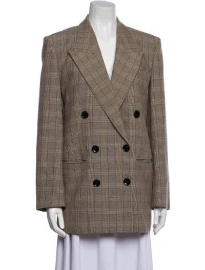 Pre-owned Isabel Marant Plaid Print Blazer In Blue