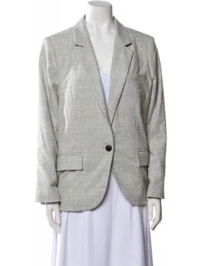 Pre-owned Isabel Marant Plaid Print Blazer In Gray