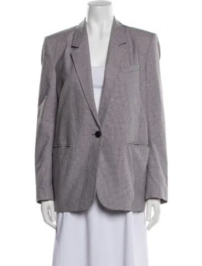 Pre-owned Isabel Marant Plaid Print Blazer In Gray