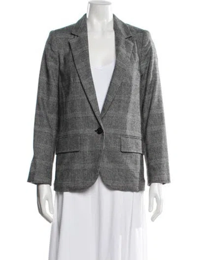 Pre-owned Isabel Marant Plaid Print Blazer In Gray